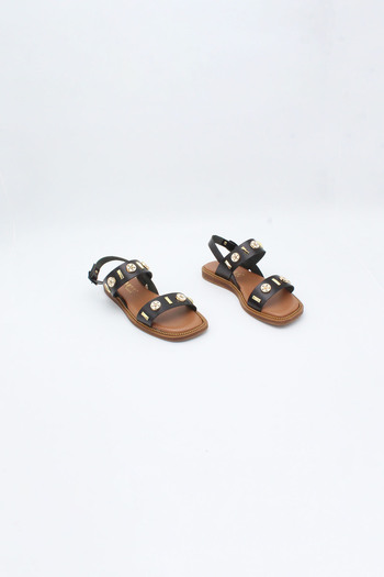 ENDİCAN 055 252 Women's Genuine Leather Sandals Black