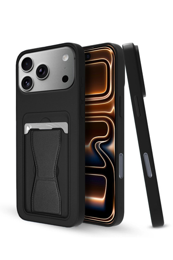 Wtech Apple iPhone 17 Pro 5G 2025 Silicone TPU Card Holder with Hand Grip Case Cover