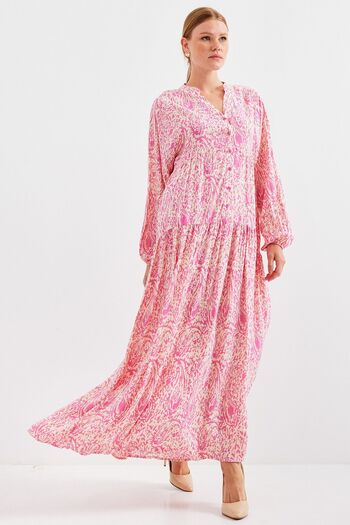 Hiccup Bdart Lined V-Neck Maxi Dress