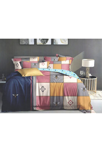 BAOLI 3 Piece Bedding Set for Single Person 140x200 cm, Multicolor