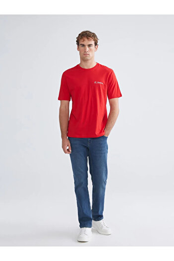 LC Waikiki Ανδρικό μπλουζάκι με στάμπα LCWAIKIKI ClassicRed Crew Neck Atatürk Signature