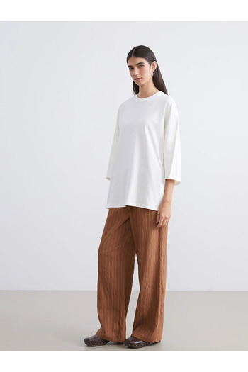 LC Waikiki Lcw Modestwhite Crew Neck Women's Tunic