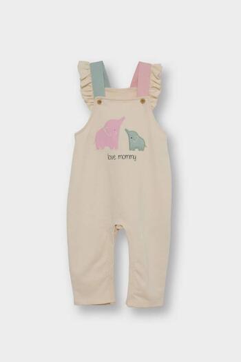 DeFacto Baby Girl 2-Piece Set Dinosaur Print Long Sleeve T-Shirt Salopet Jumpsuit (25 Au)