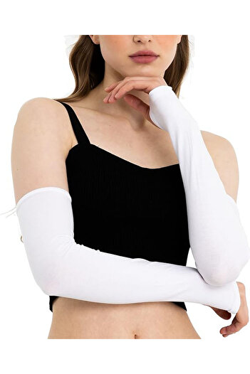 LA SEFA Unisex 45 Cm Long White Sandy Fabric High Quality Double Flexible Sleeves 2022
