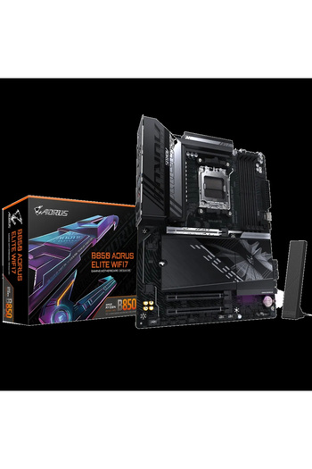 Gigabyte Placa de baza GIGABYTE B850 AORUS ELITE WIFI7 ICE, AMD B850, AM5, DDR5, ATX