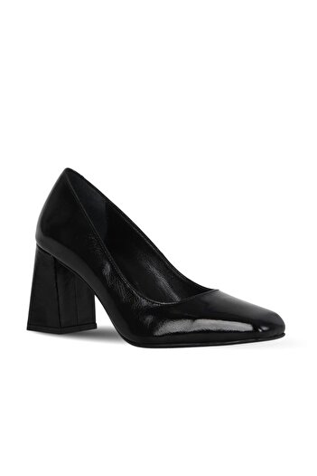 Bueno Shoes Black Patent Leather Women's Heeled Shoes 39Wa2029