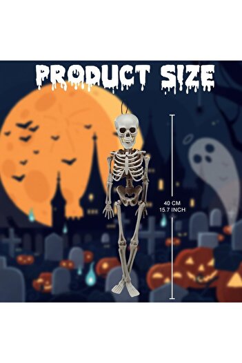 Dlishka Set of 2 Halloween decorations Dlishka, skeleton model, plastic, white, 40 cm