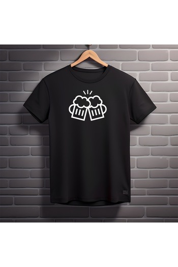 OEM Personalized Men's T-Shirt 'Beer', Black, Size S