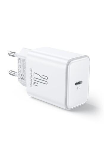 Joyroom Type-C Charger 20W Quick Charge + Type-C to Lightning Cable, 1m - (JR-TCF06) - White