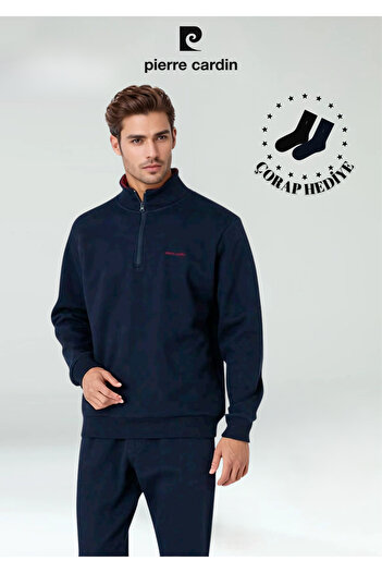 Pierre Cardin Men's Clothing Half Zipper 100% Cotton Tracksuit Set Ol.Pc.6116.001