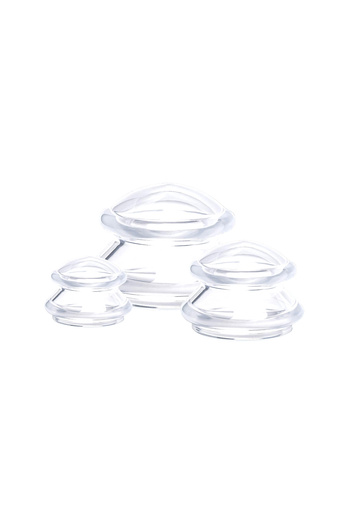 Choice1 Transparent 3pcs Silicone Massage Body Cups Slimming Ventouse Anti Cellulite Suction Cups Face Sucke