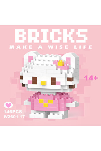 Choice1 ZCE082-2-no box Sanrio Hello Kitty Kuromi Building Blocks Kuromi Cinnamoroll Pochacco Mini Puzzle As