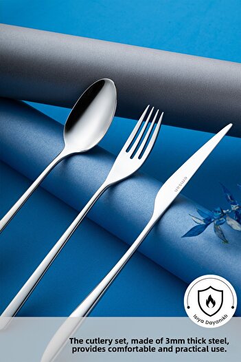 Emsan Bello 18 Piece Fork Spoon Knife Set for 6 Persons