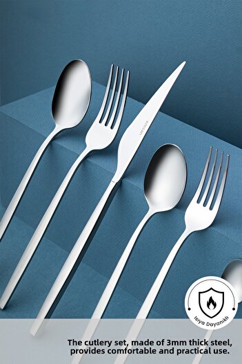 Emsan Evelyn 72 Piece 12 Person Cutlery Set with Luxury Box