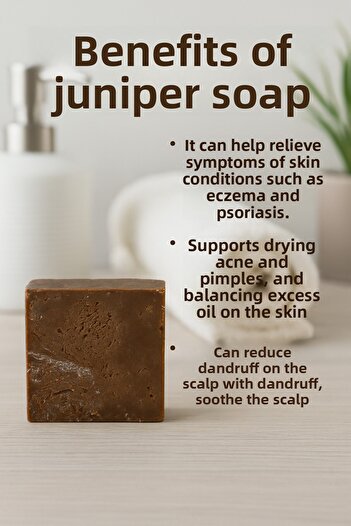 Newleaf 4 Pieces of Juniper Tar Soap – and Healing Soap Against Itching 110g