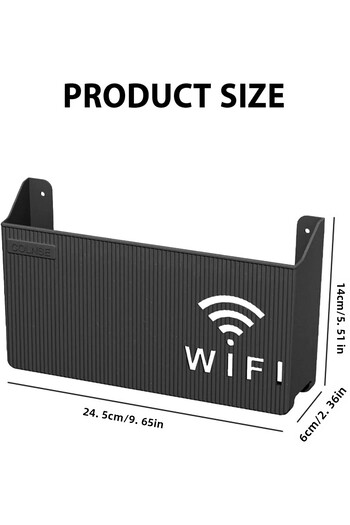 tozlupazar White Plexiglass Wifi Box Wall Hanging Insurance and Modem Storage Box 25X15X6 cm