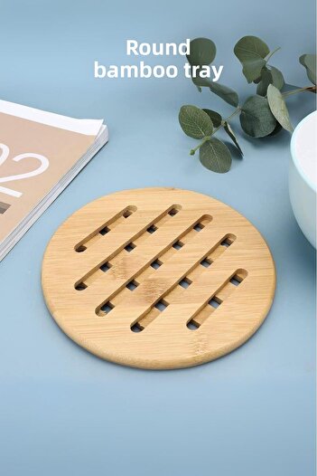 HSDemirci Bamboo Tray Round 16.5 cm