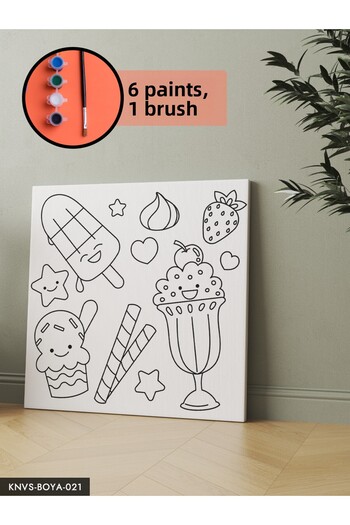 CeSht Canvas Painting Set Includes Brush and Paint