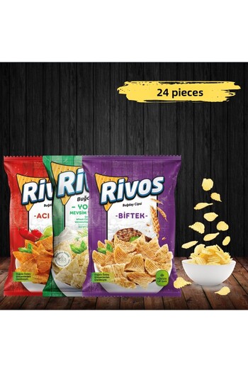 Rivos Wheat Chips Mixed 56 Gr*24 Pieces