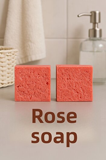 Newleaf 2 Pieces of Rose Soap – Fragrant & Skin Refreshing Handmade Natural Soap 110g