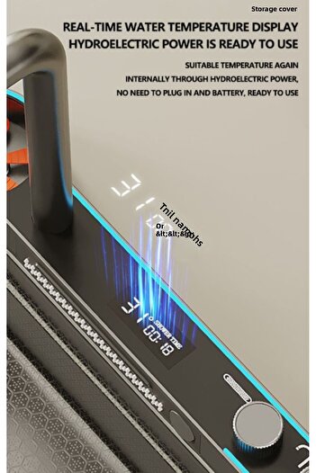 KARAT design Smart Digital Waterfall Sink Faucet with Cup Washer