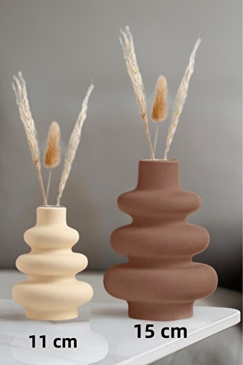 Minima Art Studio 2-Piece Nordic Style Bohemian Vase Pinterest Pampas Vase Decorative Living Room Accessory Table Ornament