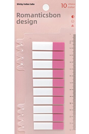 sibga tasarım Transparent Half Pink Postit Post-It Post It. Book Mark Bookmark Post-It Sticker 200 Sheets