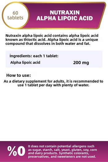 Nutraxin Alfa Lipoic Acid - 200Mg60 Tablets
