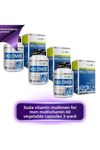 suda Vitamin Multimen for Men Multivitamin 60 Herbal Capsules 3 Pcs