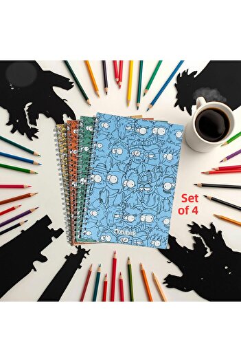 KarmaOfis A5 Spiral Bound Notebook 40 Sheets 4-Ring (All Unlined)