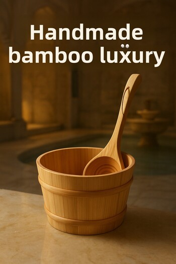 MEŞELİ TEKSTİL Sauna Spa Hammam Bucket and Ladle |   Long-Lasting Quality