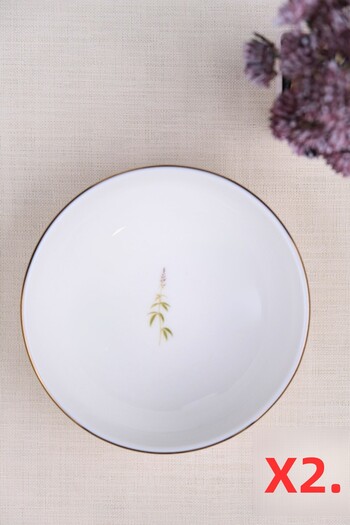 tabakevi Tabak Evi Porcelain Natura Cluster Gold Gilded Bowl 13.50cm 2 Pcs