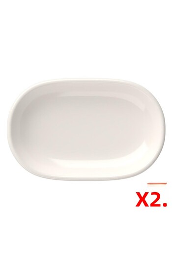 tabakevi Plate House Magnus Oval Boat Plate 23X15X3Cm 2 Pieces