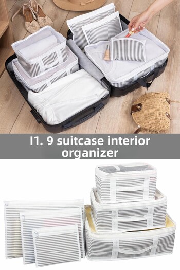 asiltr 6-Piece Suitcase Organizer Set - In-Suitcase Organizer Multi-Purpose Organizer Set Travel Bag
