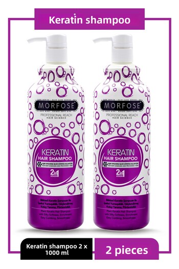 Morfose 1000 ml Keratin Hair Shampoo - 2 Pieces
