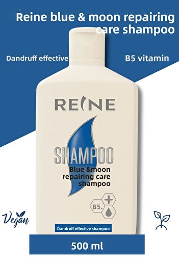 Reine Blue & Moon Repairing Care Shampoo with Anti-Dandruff Effect & Vitamin B5 500ml