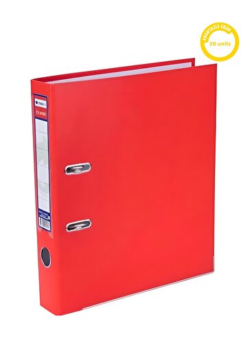 Tigra ملف بلاستيكي كلاسيكي من دار، علبة تحتوي على 30 ملفًا، ملف مكتبي أحمر