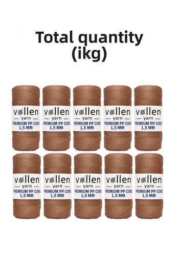 vollen yarn Polyester Macrame Cord 1.5 mm 100 g 150 m – Pack of 10, Supla and Bag Cord