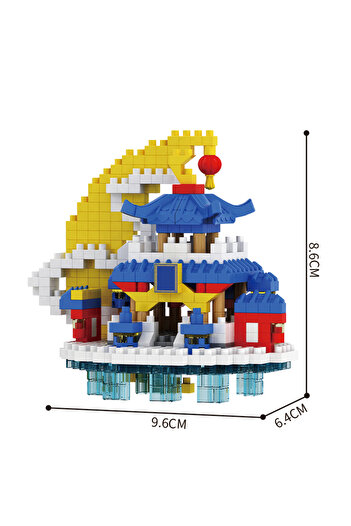 Choice Cp1037 Chinese Style Guanghan Palace Building Blocks, 1066 Pieces of Micro-Particles and Challenging