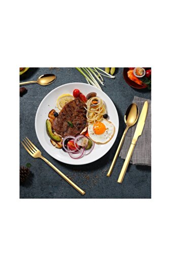 Trendy's 36-piece stainless steel cutlery set, for 12 people TRENDY'S, luxury edition, gold