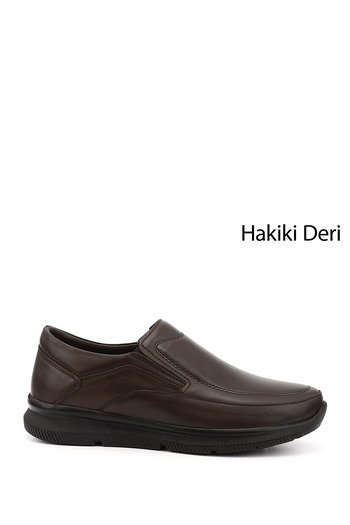 GÖNDERİ(R) Men's Dark Brown Genuine Leather Comfort Shoes