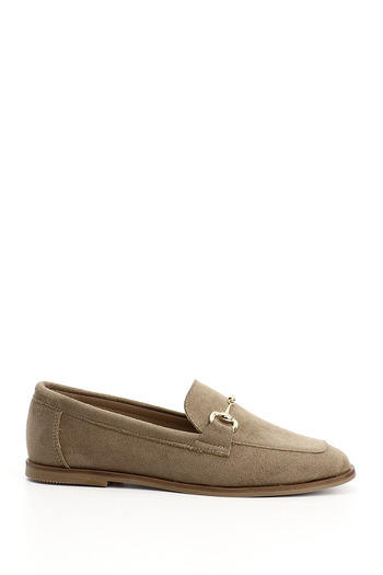 GÖNDERİ(R) Women's / Girls' Mink Suede Flat Toe Buckle Ballerinas