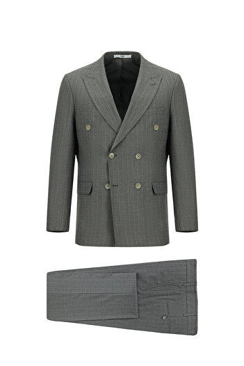 Kiğılı Slim Fit Slim Fit Striped Double-Breasted Suit