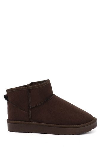 GÖNDERİ(R) Women's / Girls' Brown Suede Mini Fur Boots