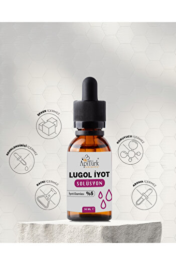 APİTÜRK LUGOL İYOT SOLÜSYON 30ml %5'lik İyot Damlası