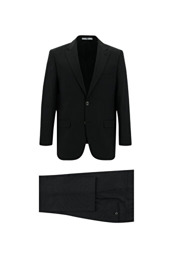Abdullah Kiğılı Relaxed Fit Comfortable Cut Wool Classic Patterned Suit