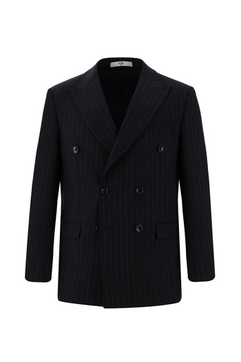 Kiğılı Regular Fit Wool Striped Double Breasted Suit