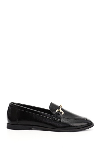 GÖNDERİ(R) Women/Girls Black Blunt Toe Buckle Ballerinas