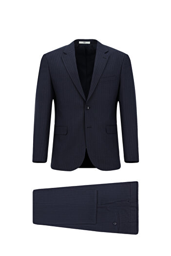 Kiğılı Striped Polyester/Viscose Suit