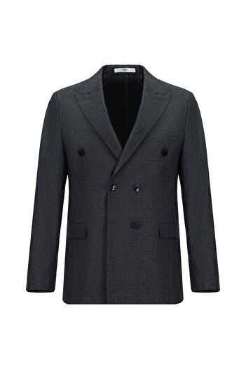 Kiğılı Slim Fit Slim Fit Patterned Double-Breasted Suit